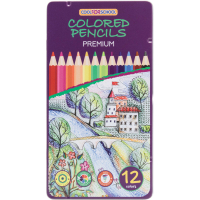 Карандаши цветные Cool For School Premium шестигранные, 12 цветов (CF15172) Diawest