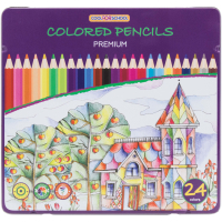 Карандаши цветные Cool For School Premium, шестигранные, 24 цвета (CF15174) Diawest