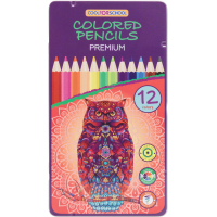 Карандаши цветные Cool For School Premium шестигранные, 12 цветов (CF15173) Diawest