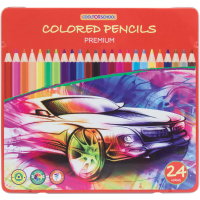 Карандаши цветные Cool For School Premium, трехгранные, 24 цвета (CF15179) Diawest