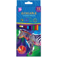 Карандаши цветные Cool For School Erasable стираются, трехгранные с резинкой 12 шт (CF15181) Diawest