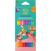 Карандаши цветные Cool For School Pastel Премиум, двухсторонние, трехгранные, 24 цвета (CF15187) Diawest