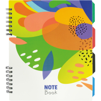 Блокнот Optima Flowers, B5 з розділювачами 120 аркушів, клітинка (O20356-16) Diawest