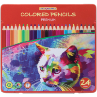 Карандаши цветные Cool For School Premium, трехгранные, 24 цвета (CF15180) Diawest