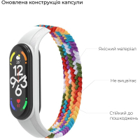 Ремешок для фитнес браслета Armorstandart Braided Solo Loop для Xiaomi Mi Band 7/6/5/4 Pride Edition size L (ARM64939) Diawest
