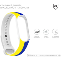 Ремінець до фітнес браслета Armorstandart для Xiaomi Mi Band 4/3 Blue/Yellow (ARM65667) Diawest