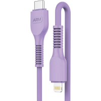 Дата кабель Type-C to Lightning 1.0m AR88 3A Purple Armorstandart (ARM65290) Diawest