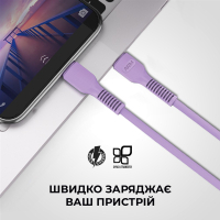 Дата кабель USB-C to USB-C 1.0m AR88 3A purple Armorstandart (ARM65291) Diawest