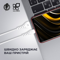 Дата кабель USB 2.0 AM to Type-C 1.0m AR16 3A white Armorstandart (ARM59533) Diawest