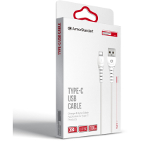 Дата кабель USB 2.0 AM to Type-C 1.0m AR16 3A white Armorstandart (ARM59533) Diawest
