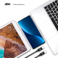 Дата кабель USB-C to USB-C 1.2.0m ABMM093BL black Armorstandart (ARM64371) Diawest