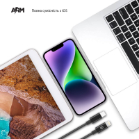 Дата кабель USB-C to Lightning 1.0m AMQGJ2B black Armorstandart (ARM64293) Diawest