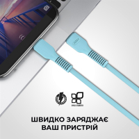 Дата кабель Type-C to Lightning 1.0m AR88 3A Blue Armorstandart (ARM65288) Diawest