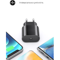Зарядний пристрій Armorstandart ABMHJ83 20W USB-C Power Adapter Black (ARM61365) Diawest