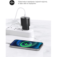 Зарядний пристрій Armorstandart ABMHJ83 20W USB-C Power Adapter Black (ARM61365) Diawest