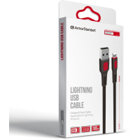 Дата кабель USB 2.0 AM to Lightning 1.0m AR15 2.4A black Armorstandart (ARM59537) Diawest