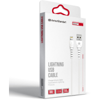 Дата кабель USB 2.0 AM to Lightning 1.0m AR16 3A white Armorstandart (ARM59534) Diawest