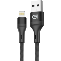 Дата кабель USB 2.0 AM to Lightning 1.0m AR87 3A black Armorstandart (ARM64037) Diawest