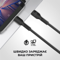 Дата кабель Type-C to Lightning 1.0m AR88 3A Black Armorstandart (ARM65287) Diawest