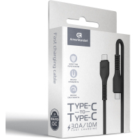 Дата кабель USB-C to USB-C 1.0m AR88 3A black Armorstandart (ARM65293) Diawest