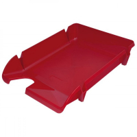 Лоток для паперів Economix горизонтальний Компакт, пластик яскраво-червоний (E80605) Diawest