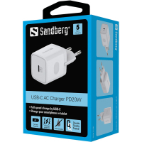 Зарядний пристрій Sandberg USB-C PD QC 3.0 20W (441-42) Diawest