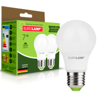 Лампочка Eurolamp LED A60 7W E27 3000K 220V акция 1+1 (MLP-LED-A60-07272(E)) Diawest