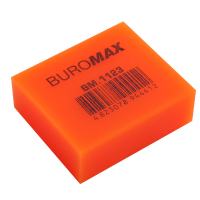 Гумка Buromax NEON, прямокутна 40x35x14 мм, м'який пластик, асорті кольорів (BM.1123) Diawest