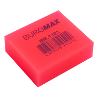 Ластик Buromax NEON, прямоугольная 40x35x14 мм, мягкий пластик, ассорти цветов (BM.1123) Diawest