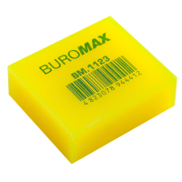 Гумка Buromax NEON, прямокутна 40x35x14 мм, м'який пластик, асорті кольорів (BM.1123) Diawest