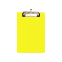 Клипборд-папка Economix A5 с прижимом и подвесом, пластик, желтый (E30157-85) Diawest