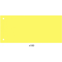 Разделитель страниц Economix 240х105 мм, пластик, желтый, 100 шт (E30811-05) Diawest
