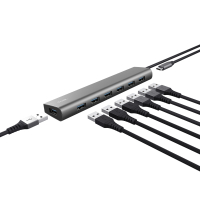 Порт-репликатор Trust Dalyx 7-in-1 USB-A 3.2 Aluminium Dock (24967_TRUST) Diawest