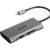 Порт-репликатор Acer 7-in-1, 8K, HDMI, DP, 2xUSB3.2, USB-C, RJ45, 3.5mm AP (HP.DSCAB.013) Diawest