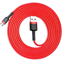 Дата кабель USB 2.0 AM to Micro 5P 2.0m 1.5A Red Baseus (CAMKLF-C09) Diawest