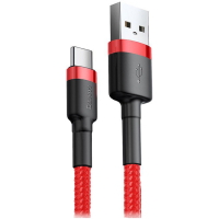 Дата кабель USB 2.0 AM to Type-C 2.0m 3A Red Baseus (CATKLF-C09) Diawest