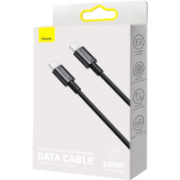 Дата кабель USB-C to USB-C 1.0m 5A Black Baseus (CATYS-B01) Diawest