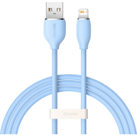 Дата кабель USB 2.0 AM to Lightning 1.2m 2.4A Jelly Liquid Silica Gel Blue Baseus (CAGD000003) Diawest