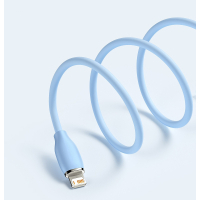 Дата кабель USB 2.0 AM to Lightning 1.2m 2.4A Jelly Liquid Silica Gel Blue Baseus (CAGD000003) Diawest