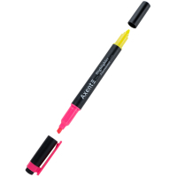 Маркер Axent Highlighter Dual 2-4 мм клиноподібний рожевий+жовтий (2534-10-A) Diawest