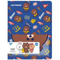 Папка з файлами Yes А4 з 20 файлами Line Friends. Brown з кишенею (492109) Diawest