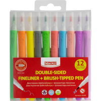Фломастеры Maxi кисточки BRUSH-TIPPED Jumbo, 10 пастельных цветов, линия 0,5-6 мм (MX15237) Diawest