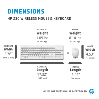 Комплект HP 230 Wireless UA White (3L1F0AA) Diawest