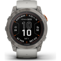 Смарт-годинник Garmin fenix 7X Pro Sapph Sol, Ti w/Gray/Orange Band, GPS (010-02778-15) Diawest