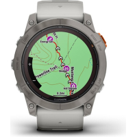 Смарт-годинник Garmin fenix 7X Pro Sapph Sol, Ti w/Gray/Orange Band, GPS (010-02778-15) Diawest