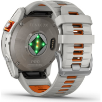Смарт-годинник Garmin fenix 7X Pro Sapph Sol, Ti w/Gray/Orange Band, GPS (010-02778-15) Diawest