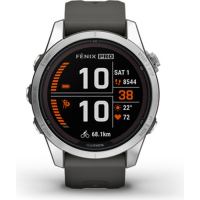 Смарт-годинник Garmin fenix 7S Pro Solar, Glass, SS w/Graphite band, GPS (010-02776-01) Diawest