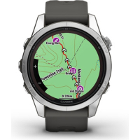 Смарт-годинник Garmin fenix 7S Pro Solar, Glass, SS w/Graphite band, GPS (010-02776-01) Diawest