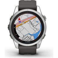 Смарт-годинник Garmin fenix 7S Pro Solar, Glass, SS w/Graphite band, GPS (010-02776-01) Diawest