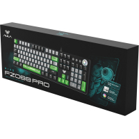 Клавіатура Aula F2088 PRO Plus 9 Green Keys KRGD Blue USB UA Black/Gray (6948391234892) Diawest